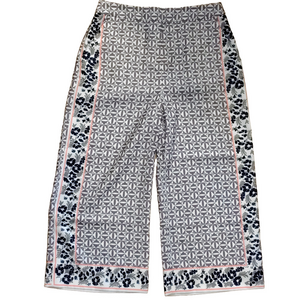 Ted Baker Wide Leg Pants Geometric Print Ankle Grazer Size 2 NWT